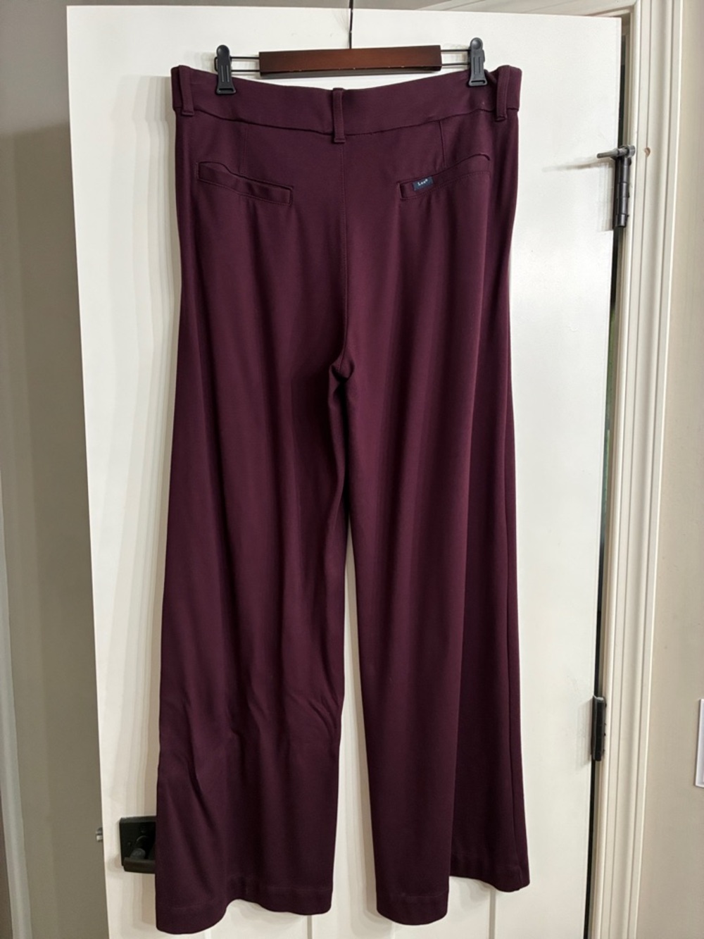 Lee Wide-Leg Trousers in Deep Plum - Picture 5 of 6